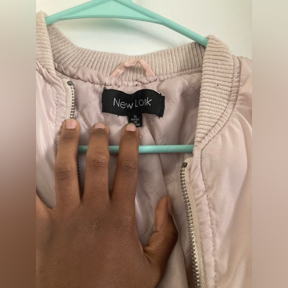 Baby pink bomber zip up jacket - Picture 2 of 5
